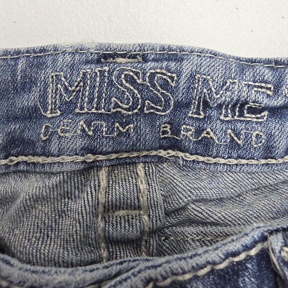 Miss Me Jeans Womens 28 Light Wash Bootcut Embroidered Back Distressed JE1205BL - Picture 7 of 16